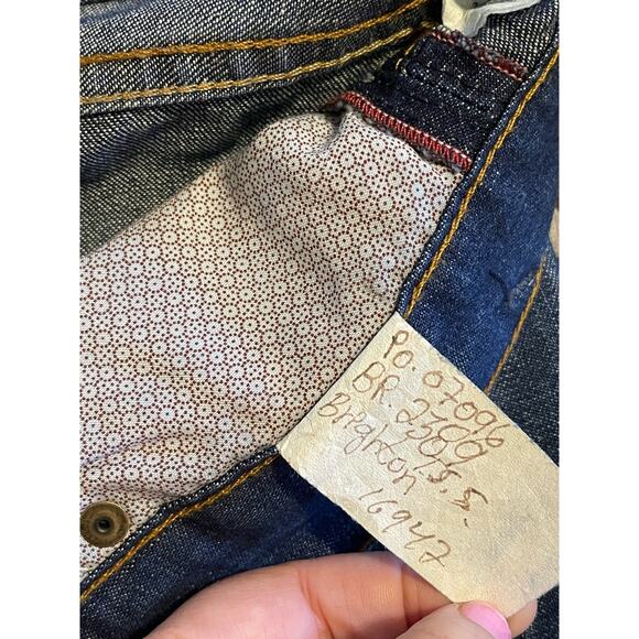 Anthropologie Level 99 Sarah Twisted Seam Tomboy Selvedge Dark Wash Jeans Sz 27 - Picture 8 of 9